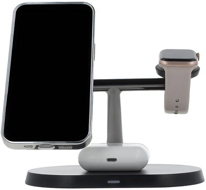 Безжично зарядно устройство за мрежа MaXlife MXWC-03 3в1, 15W, 1.67A, Черно