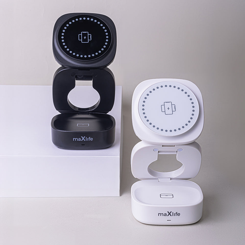 Безжично зарядно устройство за мрежа MaXlife MXWC-06 3в1, 15W, 1.67A, Черно
