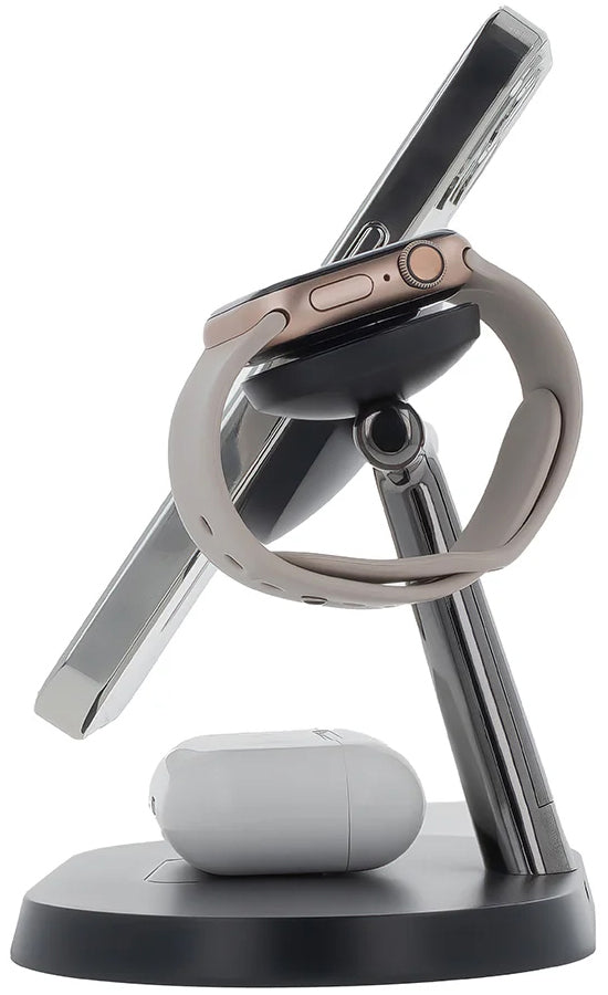 Безжично зарядно устройство за мрежа MaXlife MXWC-03 3в1, 15W, 1.67A, Черно