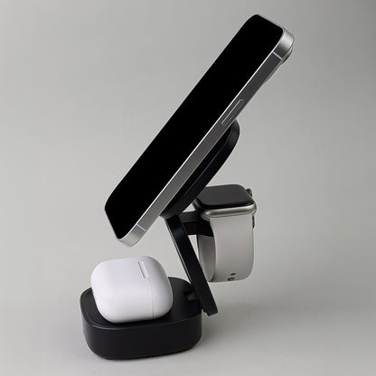 Безжично зарядно устройство за мрежа MaXlife MXWC-06 3в1, 15W, 1.67A, Черно