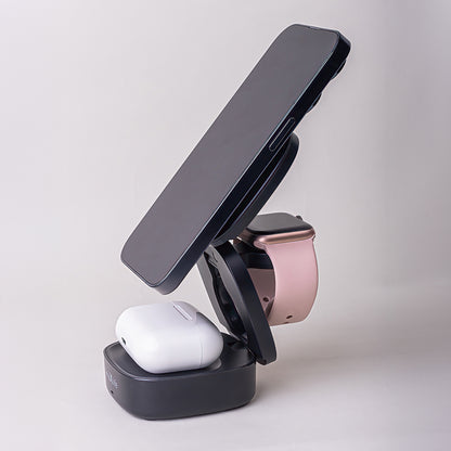 Безжично зарядно устройство за мрежа MaXlife MXWC-06 3в1, 15W, 1.67A, Черно