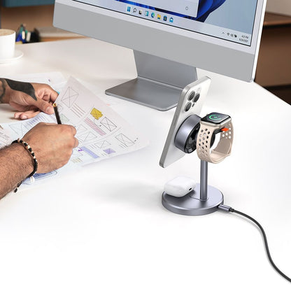 Безжично зарядно устройство за мрежа McDodo CH-2462 Swan 3in1, 22.5W, 1.67A, Черно