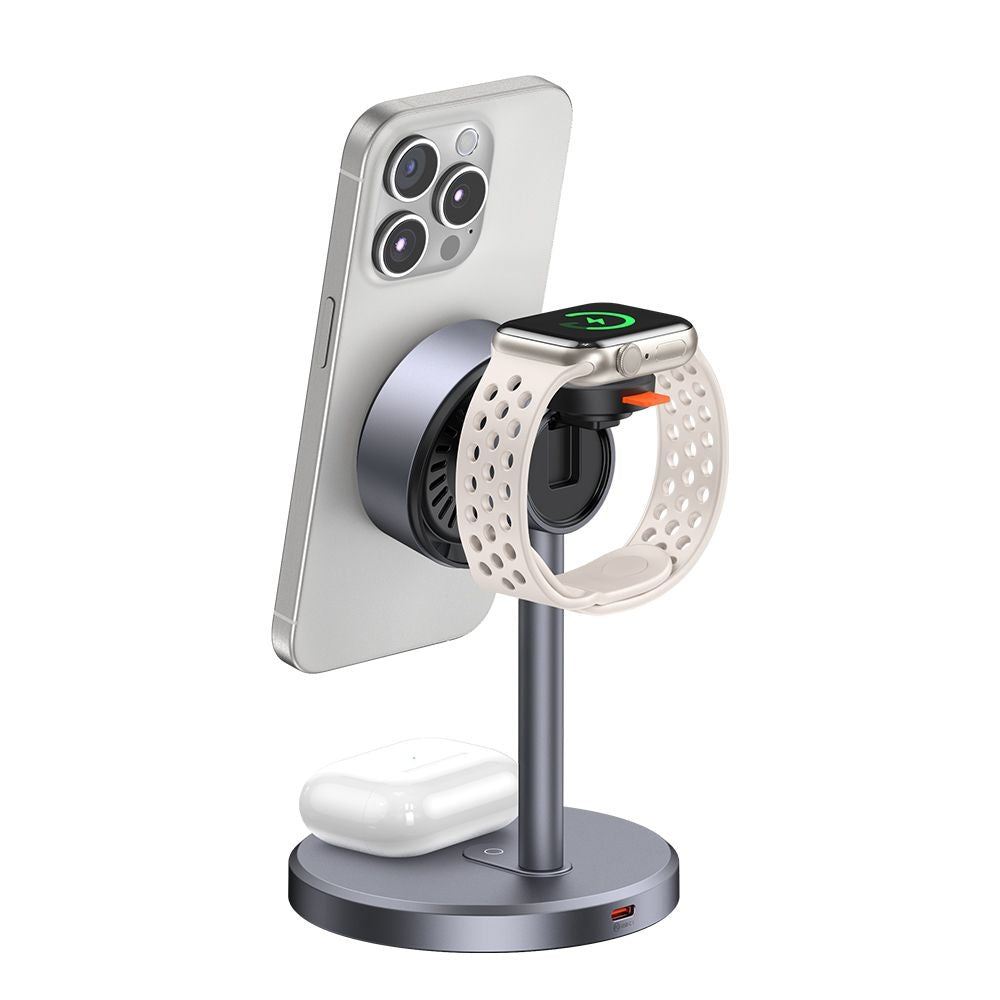 Безжично зарядно устройство за мрежа McDodo CH-2462 Swan 3in1, 22.5W, 1.67A, Черно