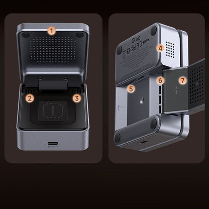 McDodo CH-5192 3in1 Wireless Network Charger, 22.5W, 1.67A, Gray