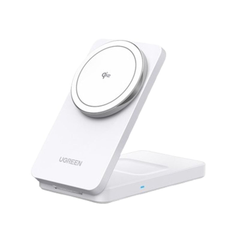 Безжично зарядно устройство за мрежа UGREEN W706 2в1, 20W, 1.67A, Бяло