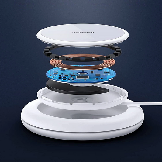 Безжично зарядно устройство UGREEN CD245 (40123), 15W, 1.67A, бяло