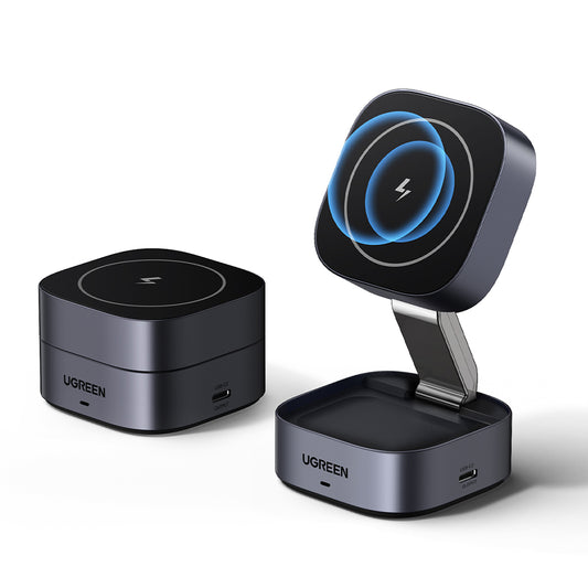 Безжично зарядно устройство за мрежа UGREEN W526 3в1, 20W, 1.67A, 1 x USB-C, Черно