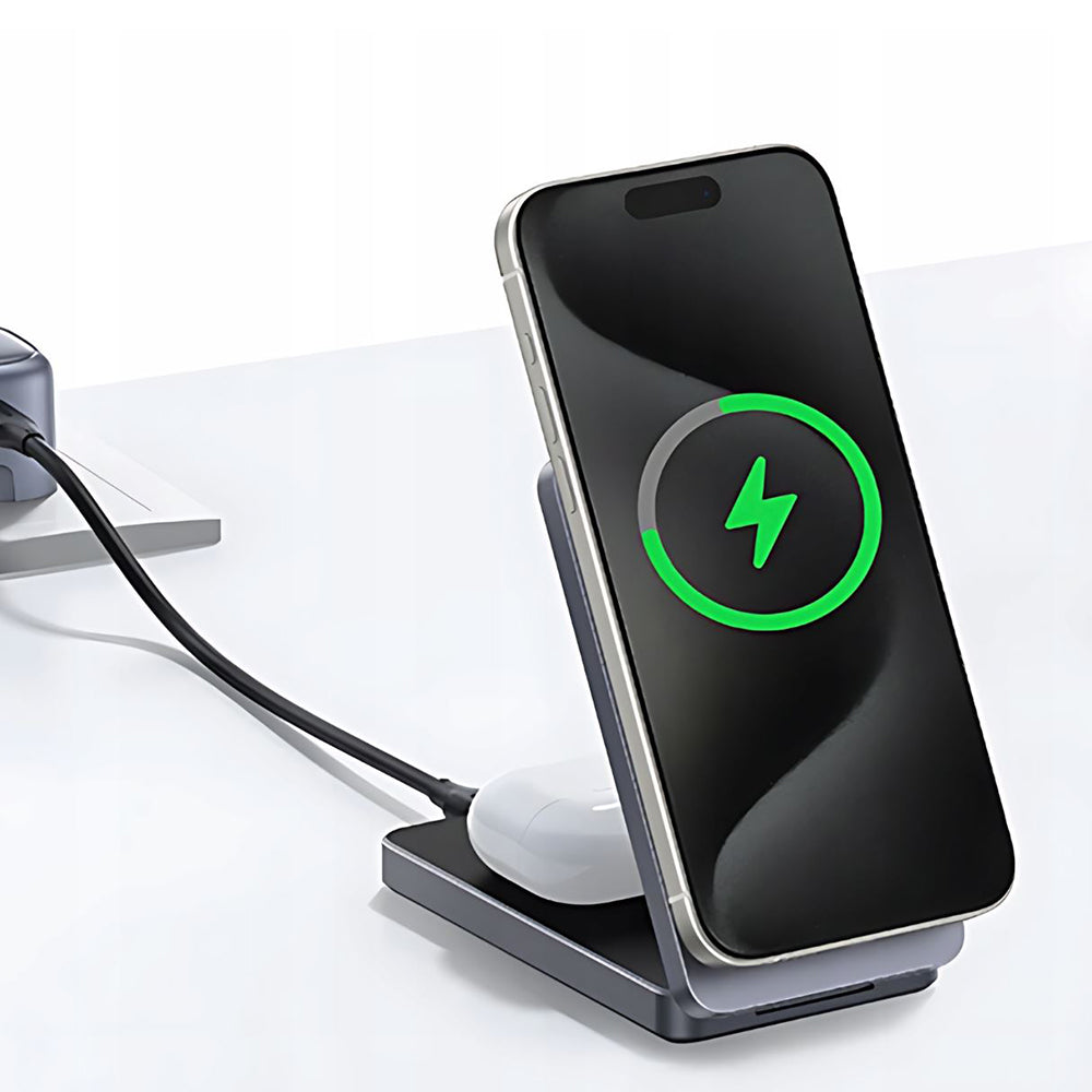 Безжично зарядно устройство за мрежа UGREEN W528 2in1, 20W, 1.67A, Бяло
