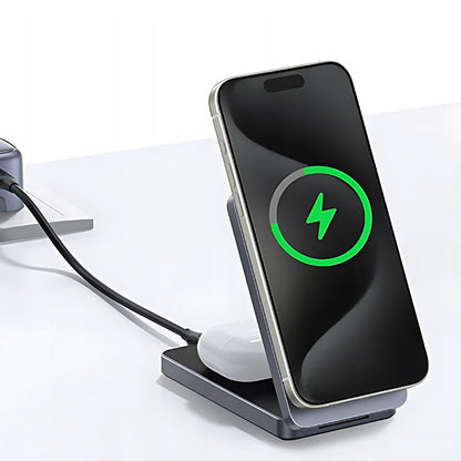 Безжично зарядно устройство за мрежа UGREEN W528 2in1, 20W, 1.67A, Бяло