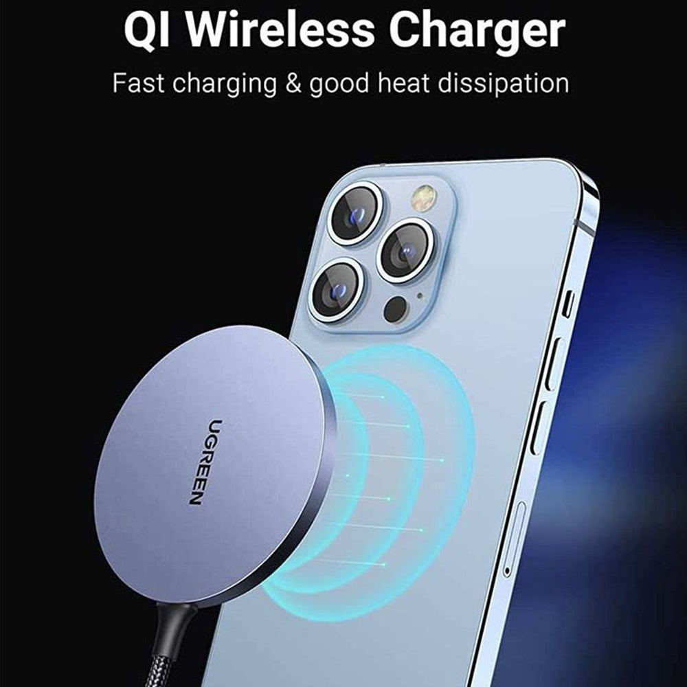 UGREEN CD245 Wireless Network Charger, 15W, 1.67A, Gray
