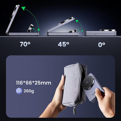 Безжично зарядно устройство за мрежа UGREEN W707 3в1, 25W, 1.67A, Сиво