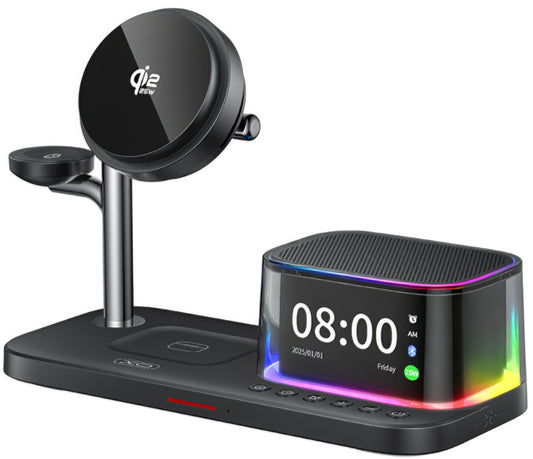 Безжично зарядно устройство XO Design CX045 3в1, 25W, Черно