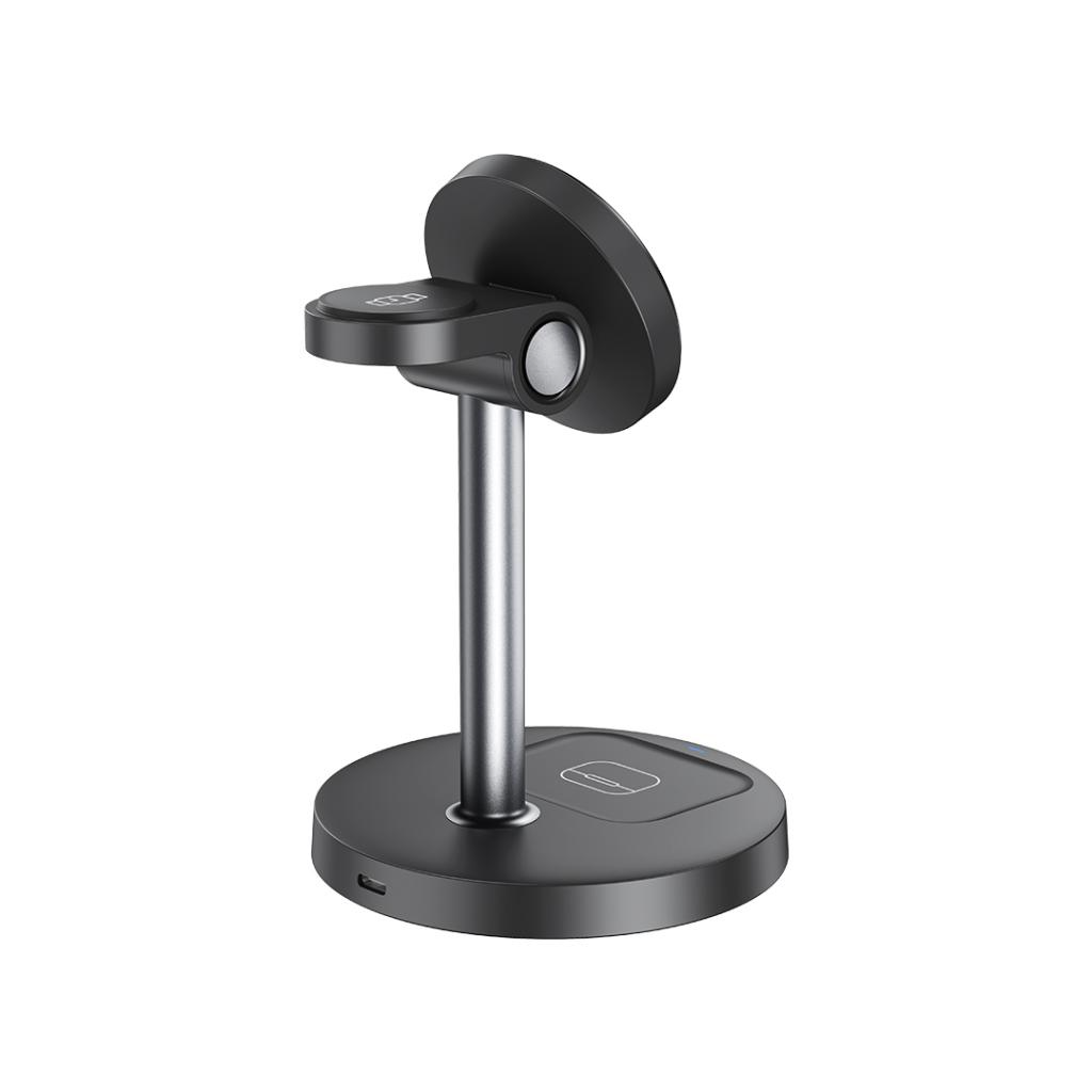 Безжично зарядно устройство за мрежа XO Design CX038 3в1, 15W, 1.67A, Черно