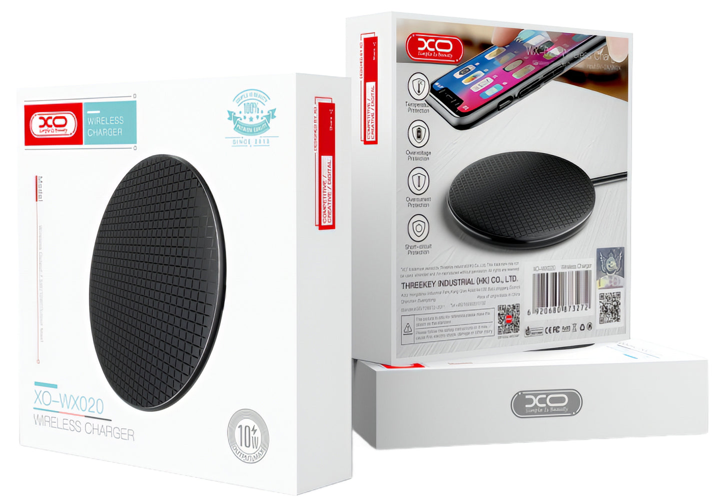 Безжично зарядно устройство за мрежа XO Design WX020, 15W, 1.67A, Черно