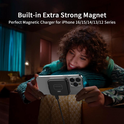 Безжично зарядно устройство за мрежа XO Design CX035 3в1, 15W, 1.67A, Черно