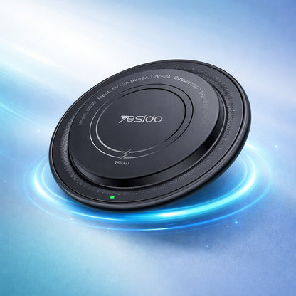Безжично зарядно устройство Yesido DS39, 15W, 1.67A, Черно