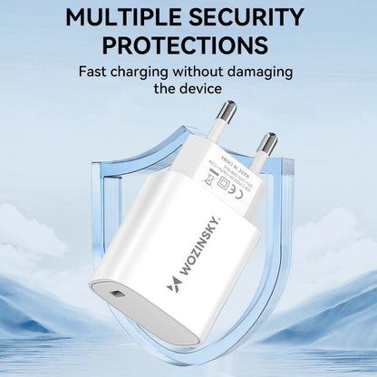 Зарядно устройство за мрежа WZK WGWCCW, 20W, 3A, 1 x USB-C, бяло
