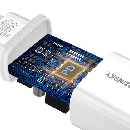 Зарядно устройство за мрежа WZK WGWCCW, 20W, 3A, 1 x USB-C, бяло