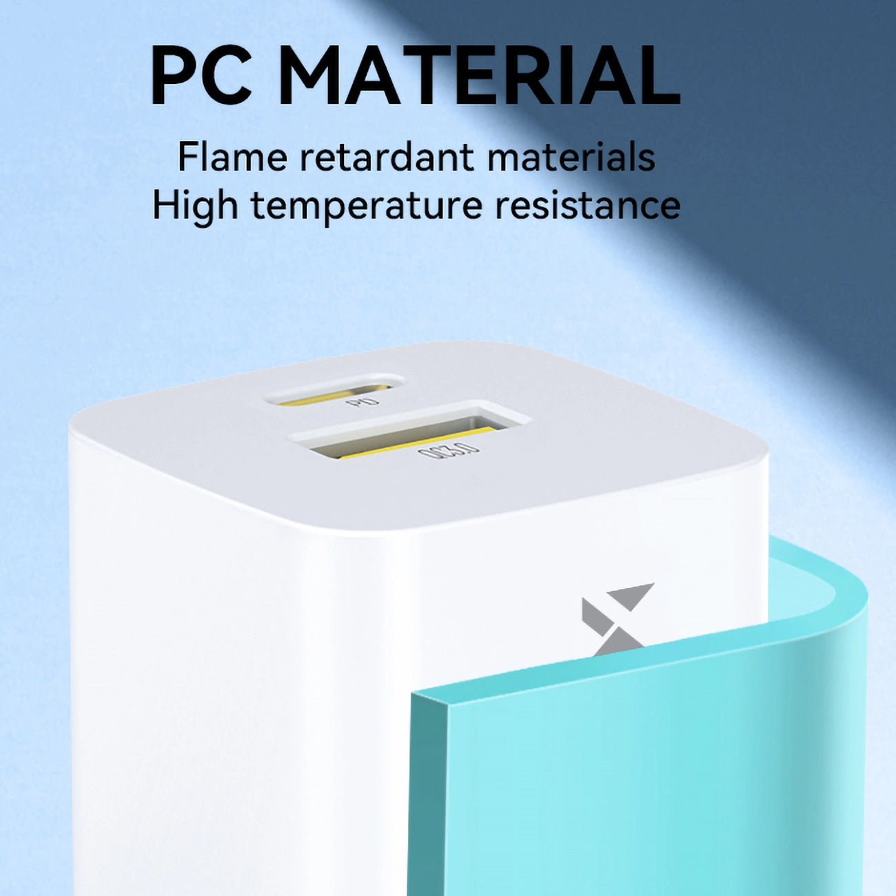 Зарядно за мрежа WZK WWCEAC, 33W, 3A, 1 x USB-A - 1 x USB-C, Бяло