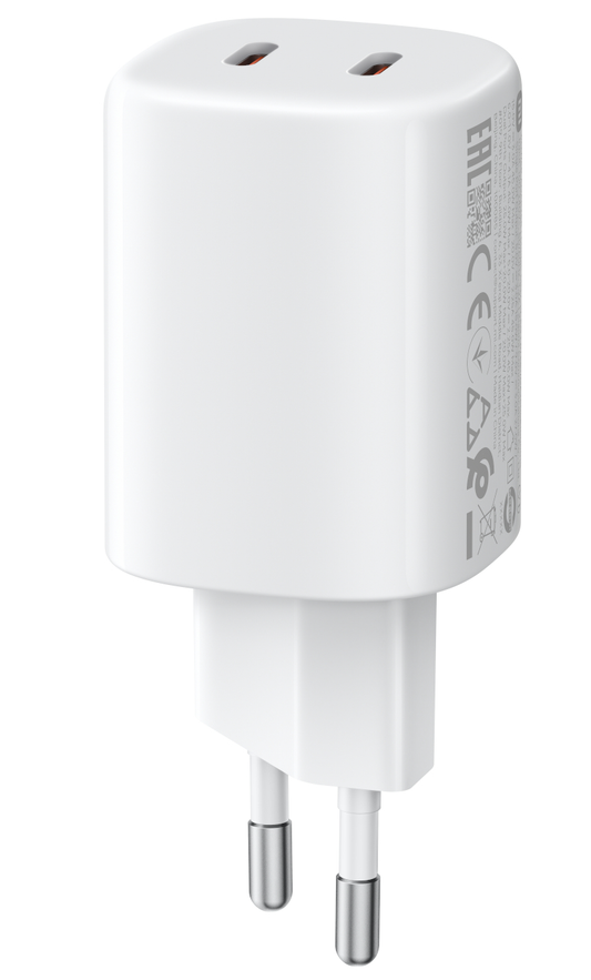 Зарядно устройство Xiaomi Nano Turbo, 45W, 3A, 2 x USB-C, Бяло BHR087OEU