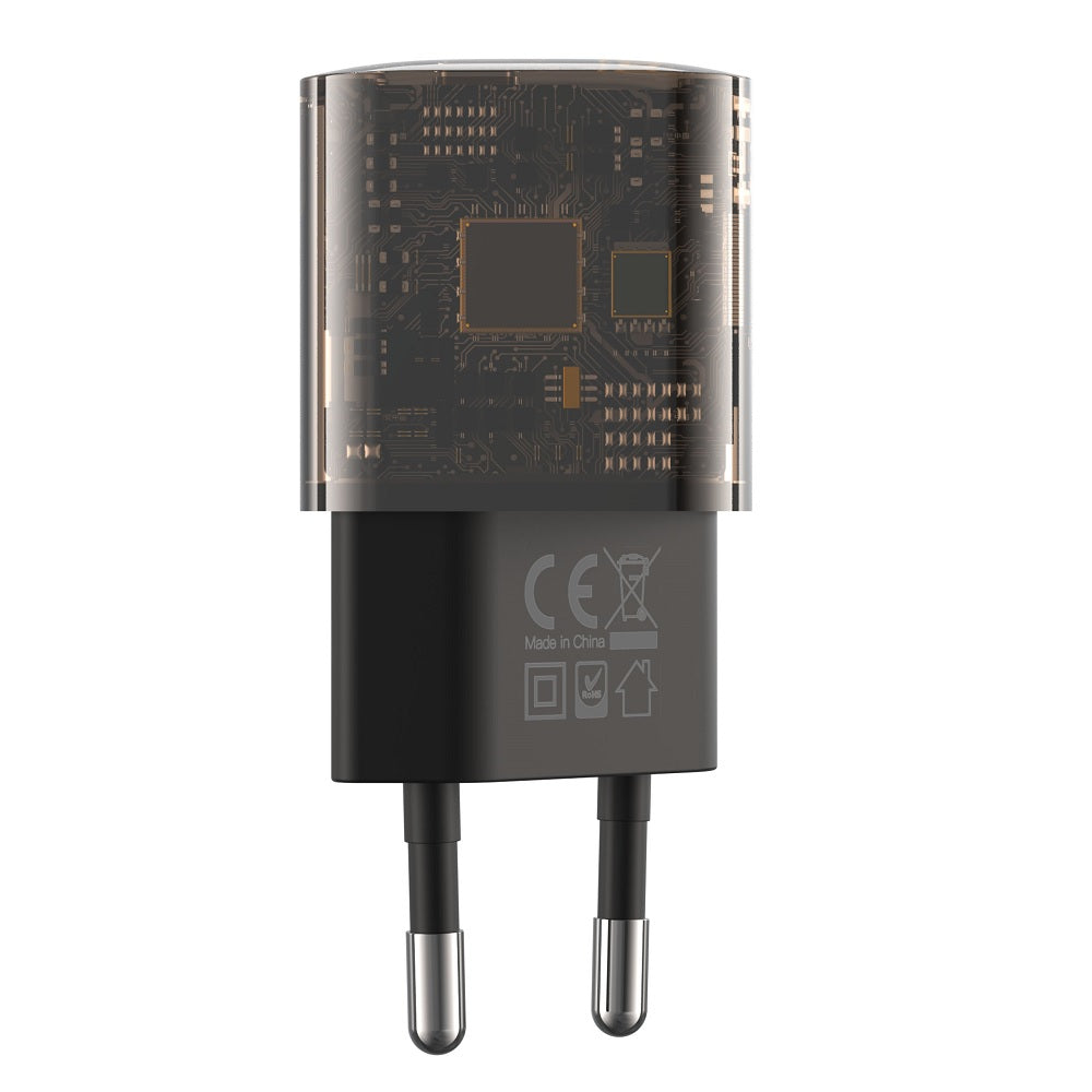 Зарядно за мрежа XO Design CE05, 30W, 3A, 1 x USB-A - 1 x USB-C, Кафяво