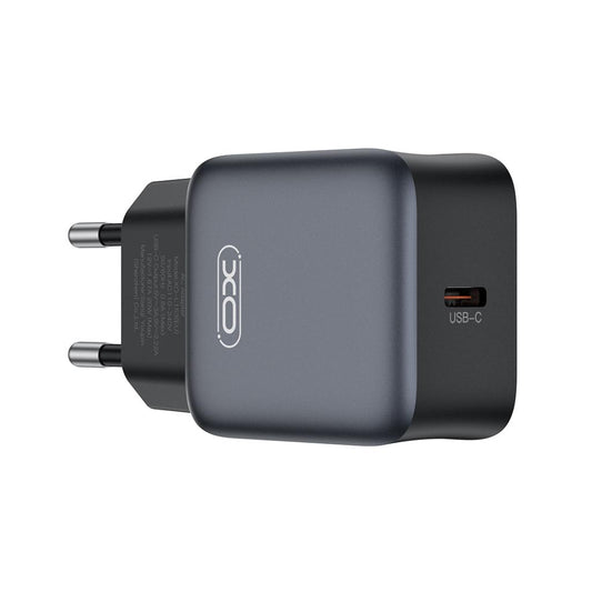 Зарядно за мрежа XO Design L155, 30W, 3A, 1 x USB-C, Черно