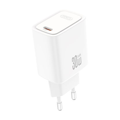 Мрежово зарядно XO Design CE53, 30 W, 3 A, 1 x USB-C, бяло