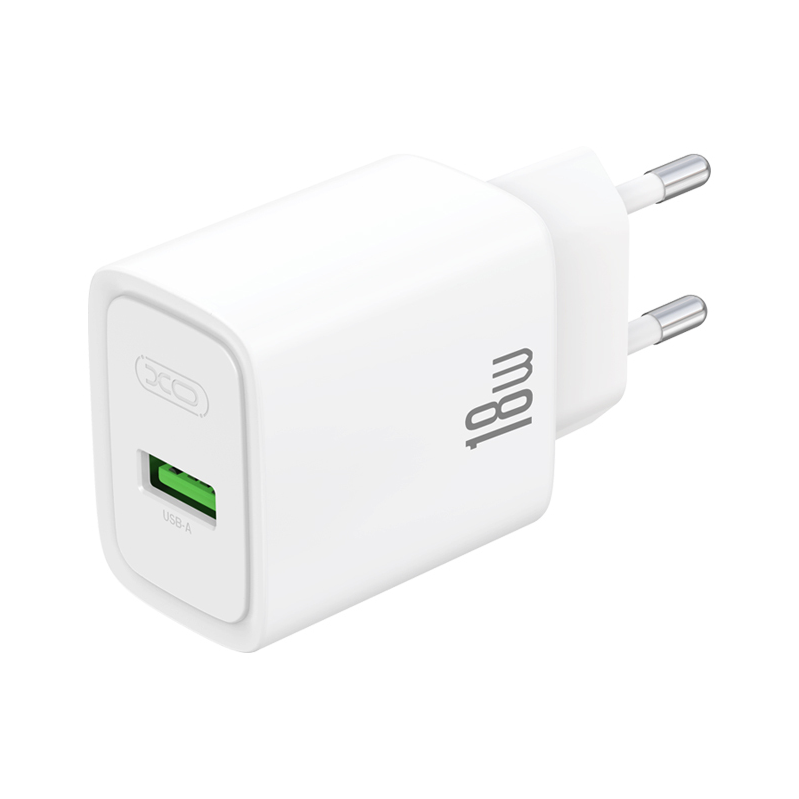 Мрежово зарядно XO Design CE50, 18 W, 3 A, 1 x USB-A, бяло