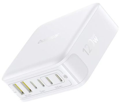 Зарядно устройство Baseus EnerFill FH21, 120W, 2 x USB-A - 4 x USB-C, бяло E0120T01