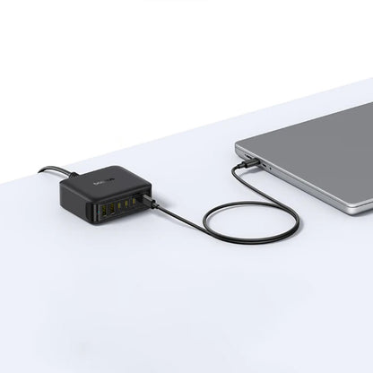 Зарядно устройство Baseus EnerFill FH21, 120W, 3.25A, 2 x USB-A - 4 x USB-C, Черно E0120T00