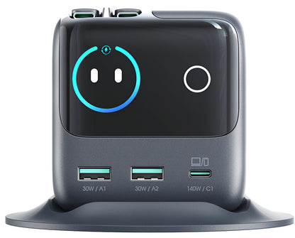 Станция за зареждане с USB-C кабел Joyroom Podix JR-TRD01, 140W, 1 x USB-C - 2 x USB-A, Сив