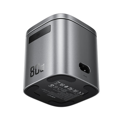 Зарядно устройство със станция с USB-C кабел Acefast Z9 QI 6в1, 80W, 1 x USB-C - 1 x USB-A, Черно