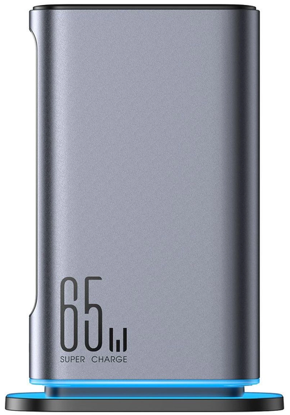 Зарядно устройство Joyroom JR-TCM02 UK, 65W, 3.25A, 2 x USB-A - 4 x USB-C, Сиво