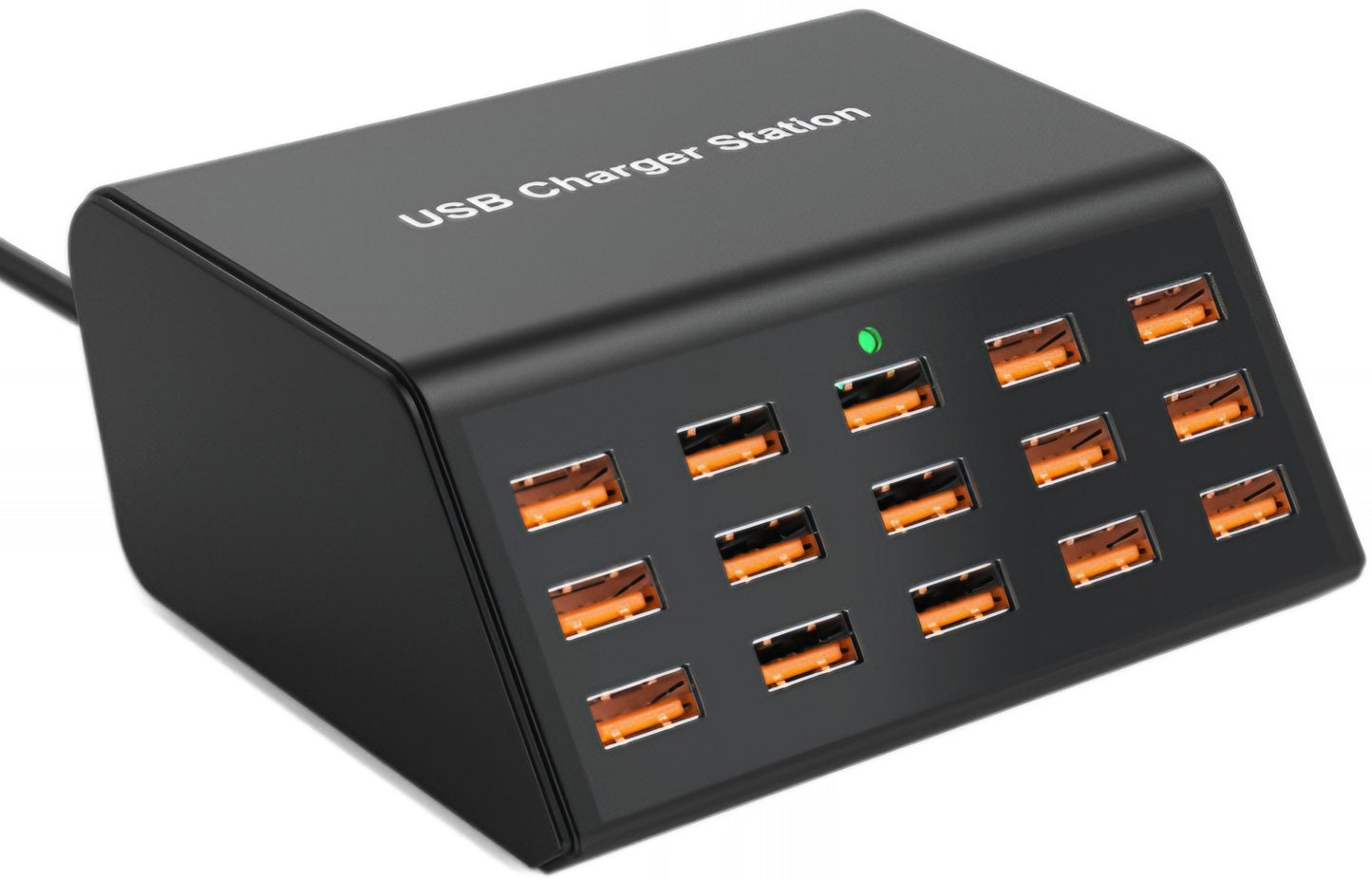 Зарядно устройство OEM HW15, 100W, 2A, 15 x USB-A, Черно