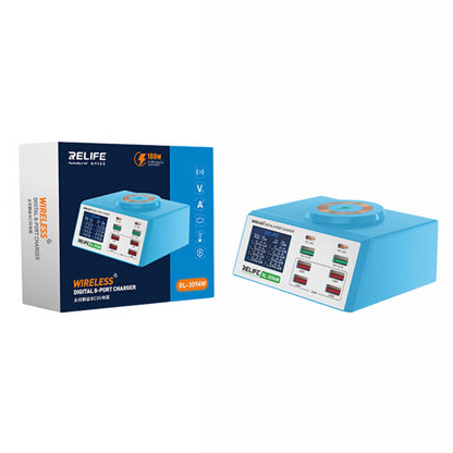 Relife RL-309AW Charging Station, 100W, 5A, 2 x USB-C - 6 x USB-A, Blue