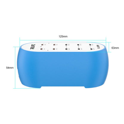 Зарядно устройство Relife RL-309M, 72W, 10 x USB-C, Синьо