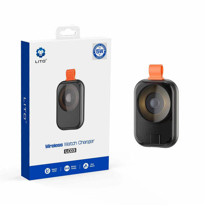 Безжично зарядно устройство Lito LC03 за Apple Watch Series, Черно