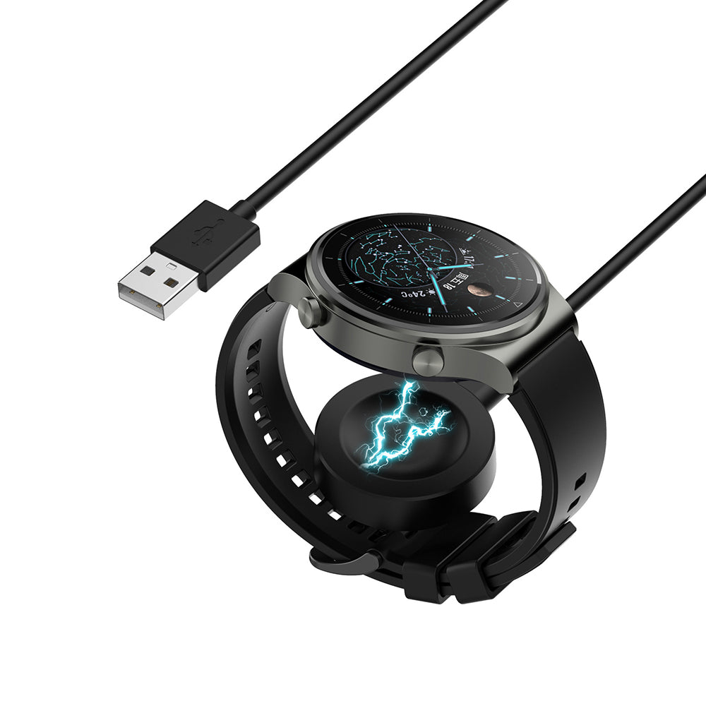 Безжично зарядно устройство Techsuit THC1 за Honor Watch / Huawei Watch Series, USB-A, Черно