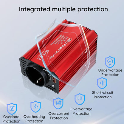 Електрически инвертор за автомобил Techsuit FlexiCarVolt, 300W