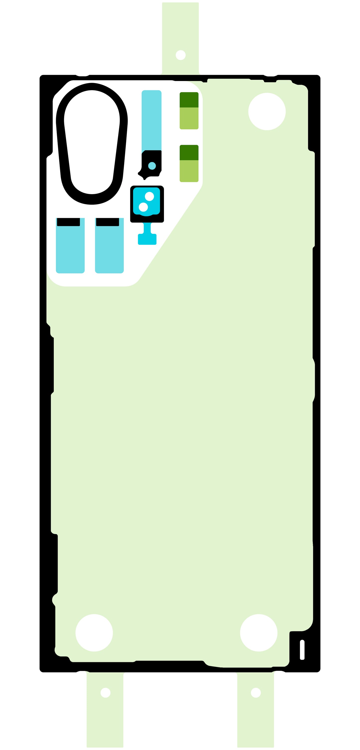 Комплект лепило за заден капак на батерията Samsung Galaxy S22 Ultra 5G S908, Service Pack GH82-27490A