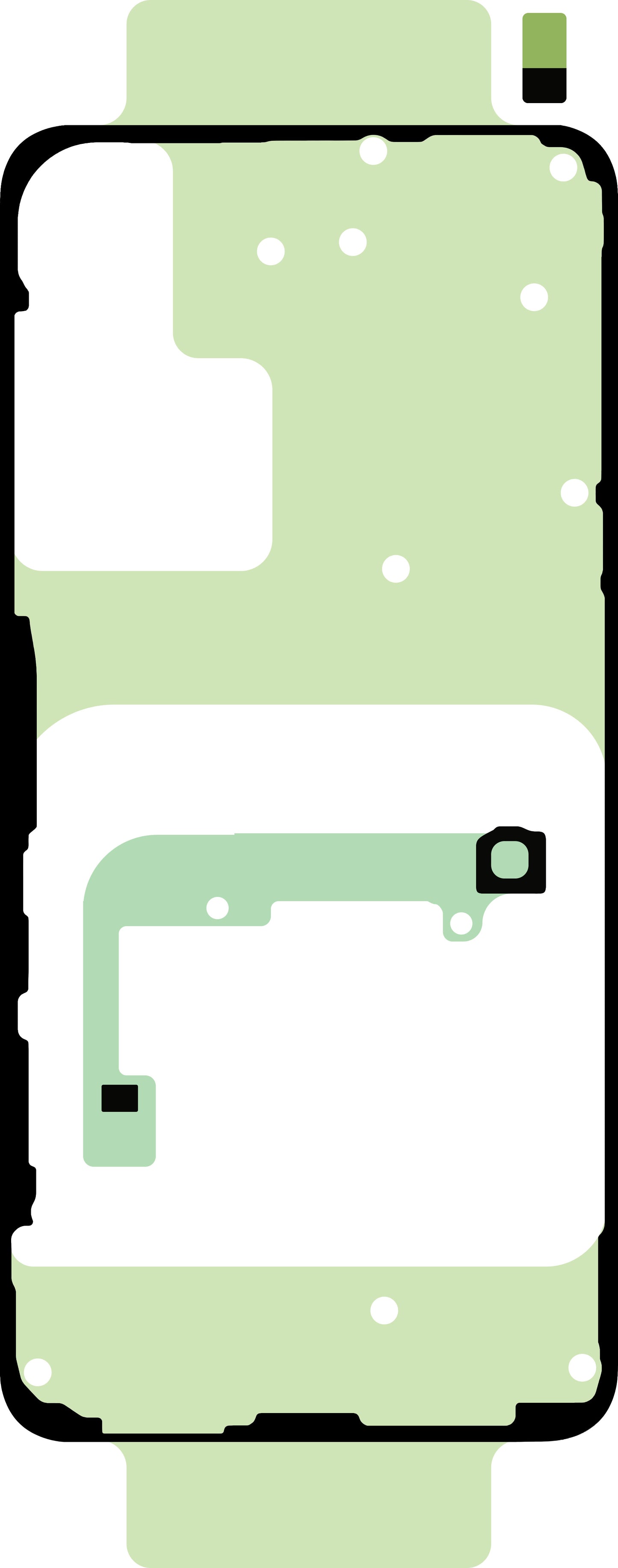 Комплект лепило за заден капак на батерията Samsung Galaxy S24 S921, Service Pack GH82-33293A