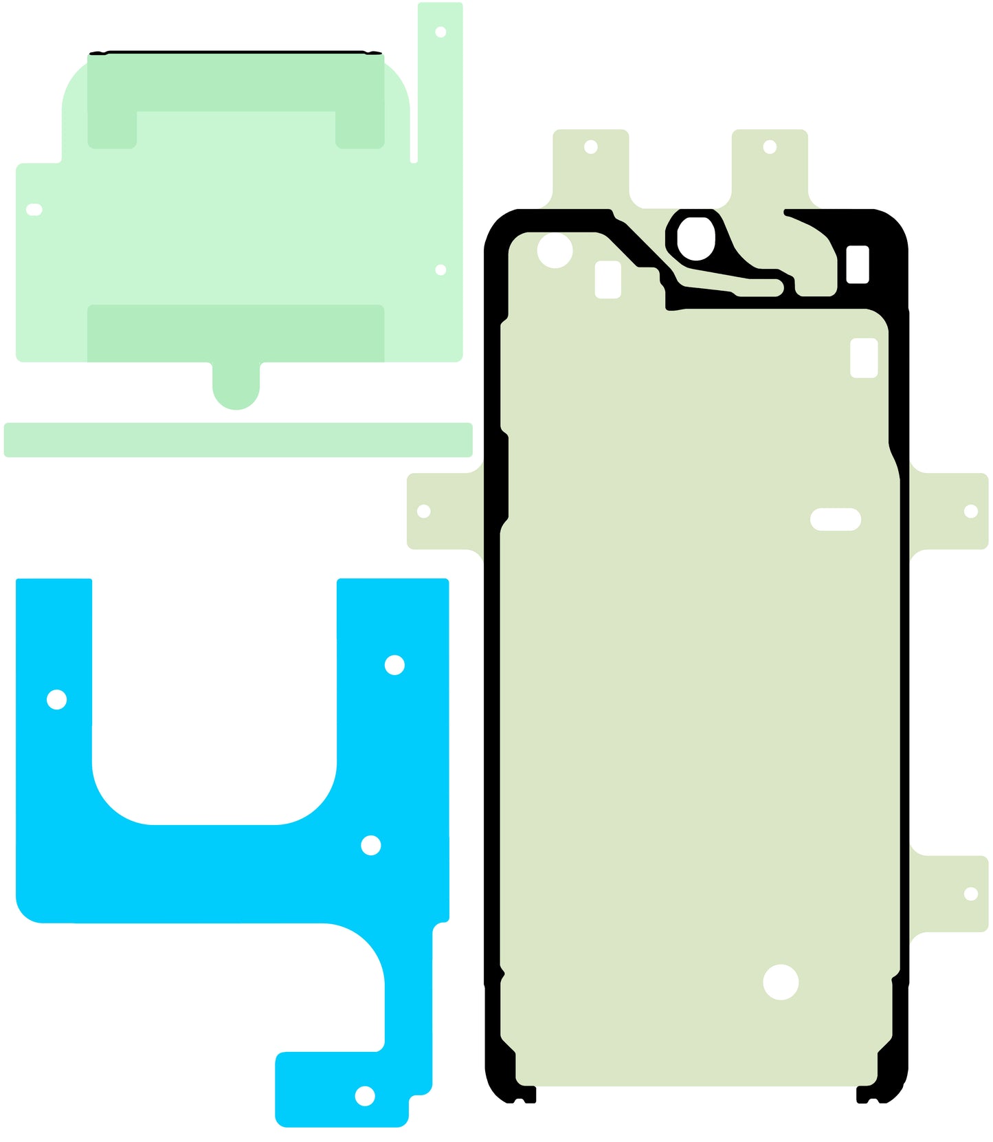 Комплект лепило за дисплей Samsung Galaxy S23 S911, Service Pack GH82-30551A