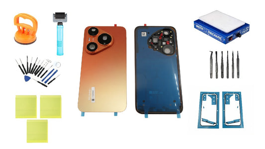Комплект заден капак за батерия Huawei Pura 90s Pro Orange Soda Service Pack и специализирани сервизни инструменти