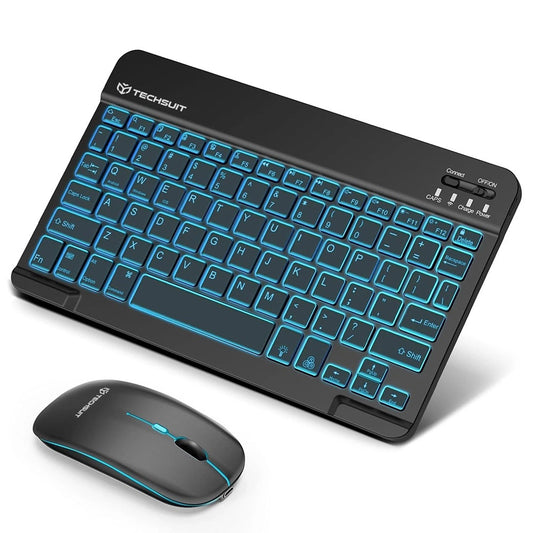 Безжичен комплект клавиатура и мишка Techsuit AirCombo WKM1, BT / Wi-Fi, черен