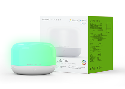 LED нощна лампа Yeelight D2 от Razer, Wi-Fi, 5W, 1700K - 6500K, 240lm, RGB, Пререгистрирана YLCT01YL