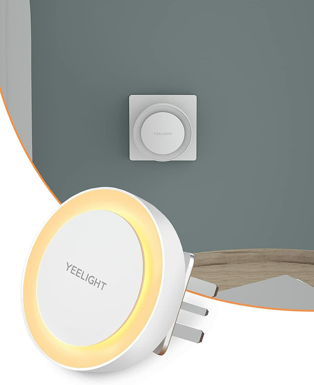 Лампа Led Veghe Yeelight Plug-in Nightlight, 0.5W, 2500K, Сензор, Версия UK, Бяла YLYD11YL