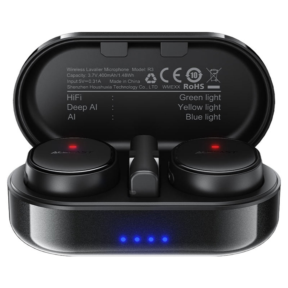 Лавалиера Acefast R3, USB-C, Комплект 2 броя, Черна