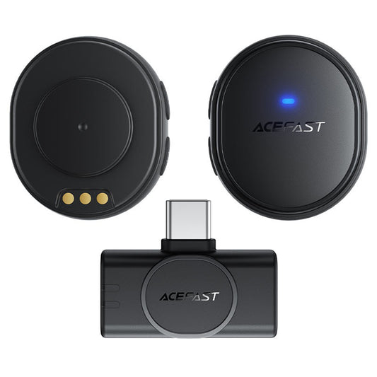 Лавалиера Acefast R3, USB-C, Комплект 2 броя, Черна