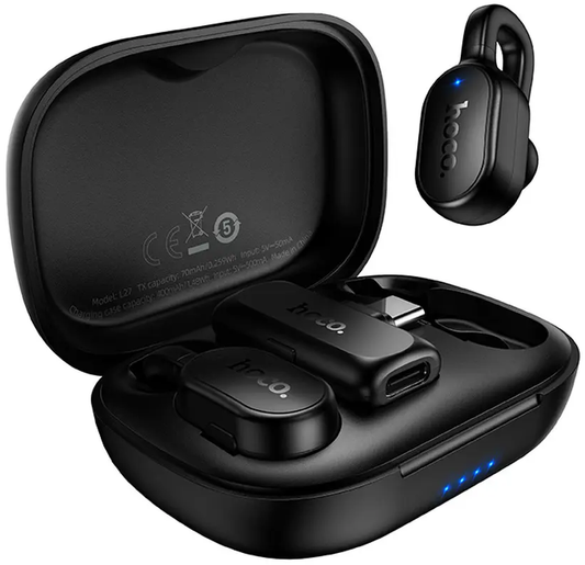 Лавалиера HOCO L27, USB-C, комплект 2 броя, черна
