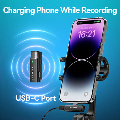 Лавалиера Vention Clip-On, USB-C, Комплект 2 броя, Черна